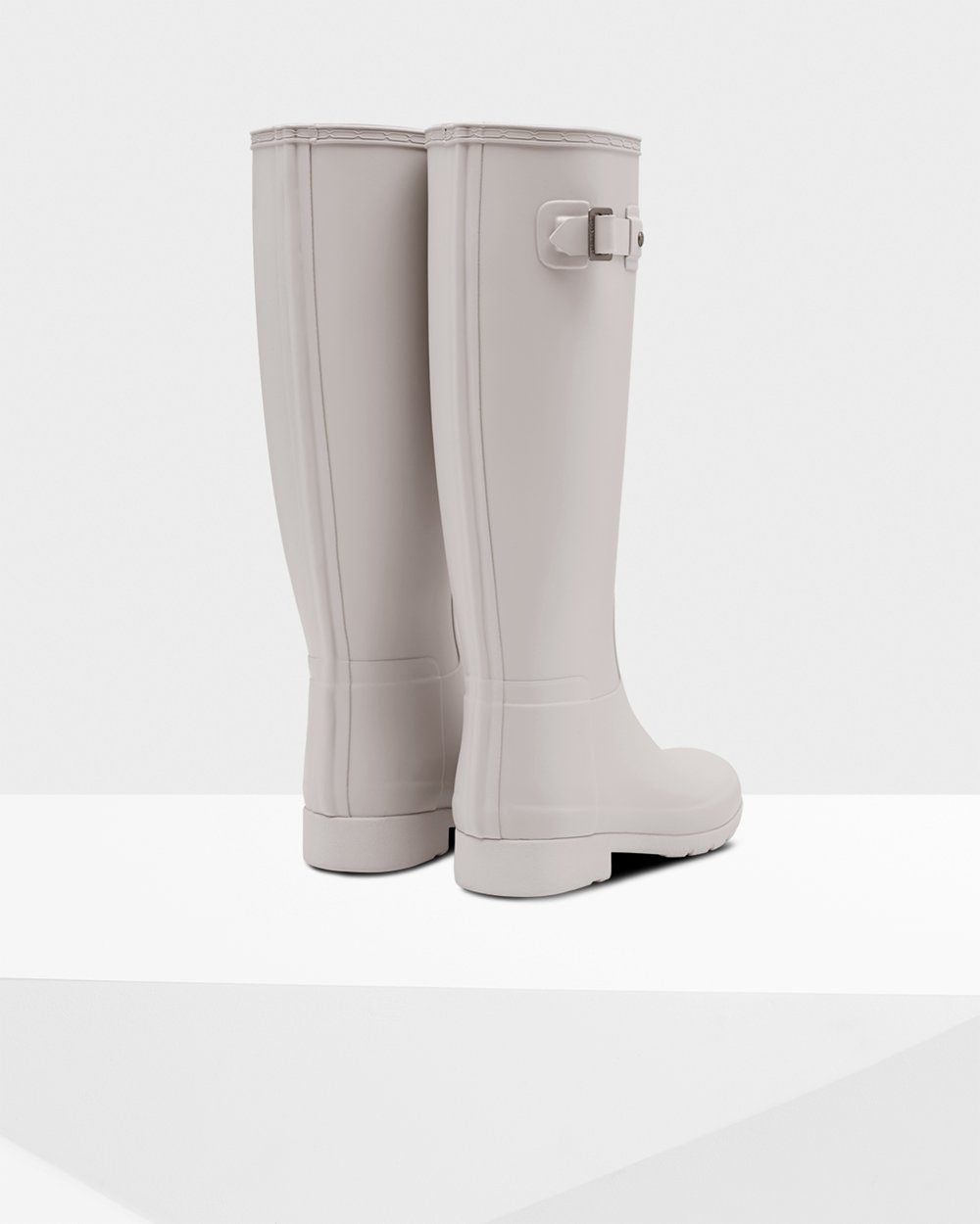 Womens Tall Rain Boots - Hunter Refined Slim Fit (01TMSXFIL) - Grey